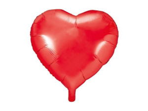 Balon Foliowy Serce Matowe Czerwone 18"