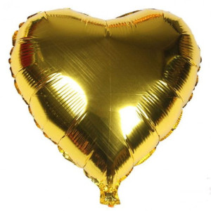 Balon 25cm Serce Złote 3 Szt