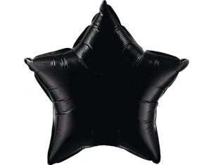 Balon Gwiazda Gwiazdka Czarna 3 Szt 25cm
