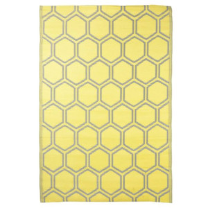 Esschert Design Dywanik zewnętrzny, 182x122 cm, wzór plastra miodu