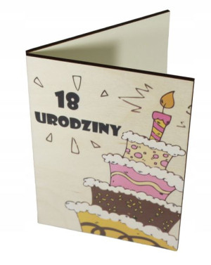 kartka 18 urodziny PAMIĄTKA 3d prezent osiemnastka