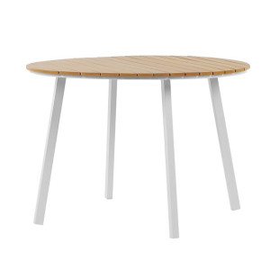 Stół ogrodowy ø 105 cm brązowy CAVOLI