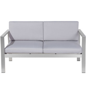 Sofa ogrodowa 2-osobowa jasnoszara SALERNO