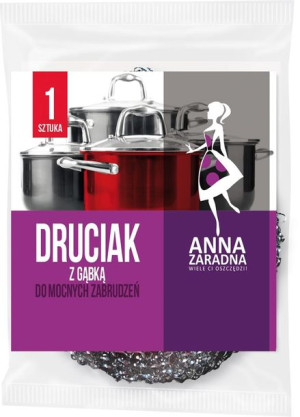 Druciak z gąbką do mocnych zabrudzeń Anna Zaradna