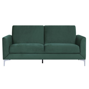 Sofa 3-osobowa welurowa zielona FENES