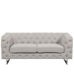 Sofa 2-osobowa beżowa VISSLAND
