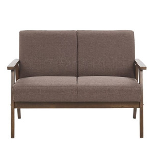 Sofa 2-osobowa brązowa ASNES