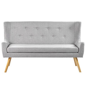 Sofa 2-osobowa jasnoszara SKIBBY