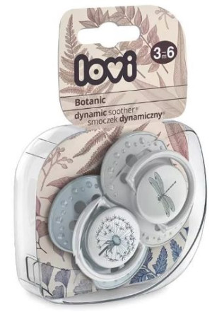 Lovi Smoczek uspokajający dynamiczny 0-3 m Botanic Boy 2 szt 22/869