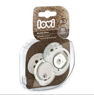 Lovi Smoczek uspokajający dynamiczny 0-3 m Buddy Bear 2 szt 22/863