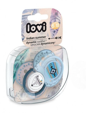 Lovi Smoczek uspokajający dynamiczny 6-18 m Indian Summer Boy 2 szt 22/857