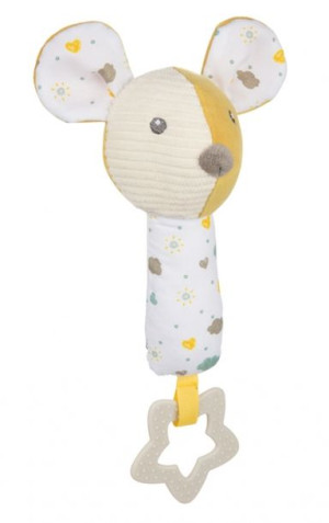 Canpol babies pluszowa zabawka z piszczkiem i gryzakiem MOUSE 77/205
