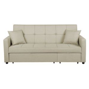 Sofa rozkładana beżowa GLOMMA