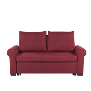 Sofa rozkładana burgundowa SILDA