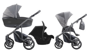Wózek uniwersalny Bebetto Bresso Grey 25 3w1