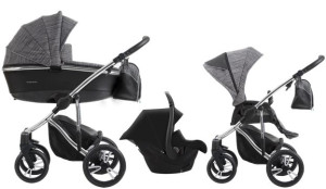 Wózek uniwersalny Bebetto Bresso Premium Class SILVER 02 3w1