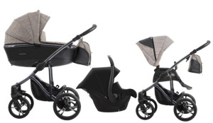Wózek uniwersalny Bebetto Bresso Premium Class DARK 01 3w1