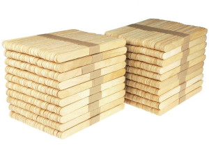 Patyczki drewniane kreatywne - naturalne - 1000szt (133x10x2mm)