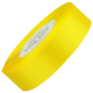 Wstążka satynowa żółta słoneczna 25mm - 32mb