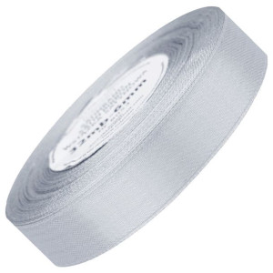 Wstążka satynowa srebrna 25mm - 32mb