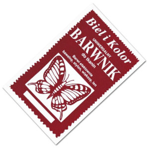 Barwnik do tkanin 10g Biel i Kolor 06 bordowy