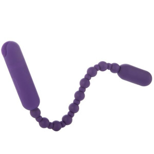Łańcuszek kulek analnych - Rechargeable PowerBullet Booty Beads   Fioletowy