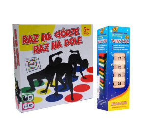 2w1 Wygibus Twist Pl Gra Rodzinna Mata + Jenga Klocki 54
