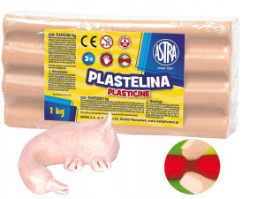 ASTRA PLASTELINA Szkolna CIELISTA Blok 1 KG