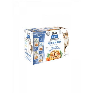 Brit Care Cat Fillets in Jelly Flavour Box Fileciki w Galaretce Mix Smaków