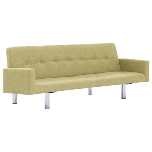 Rozkładana sofa Nesma  z podłokietnikami - zielona
