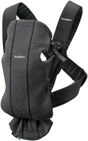 BabyBjorn Baby Carrier Mini 3D Jersey – małe nosidełko dla noworodka | Szar