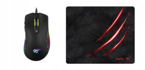Mysz Havit MS1002 podświetlana RGB + podkładka