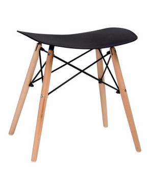 Skandynawski taboret kuchenny Isla - czarny