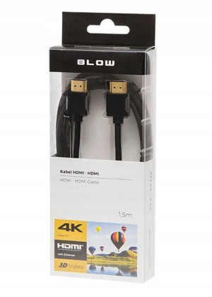 Kabel Hdmi-hdmi Black 2.0 4k 1,5m