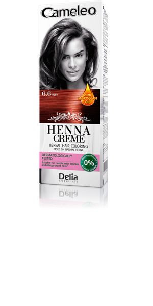 Delia Cameleo henna ziołowa do włosów 6.6 rubin 75 g