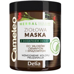 Delia Cameleo ziołowa maska z henną brąz vegan Nowy Delia Cosmetics dla sza