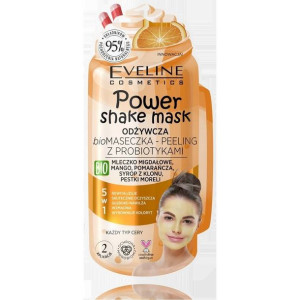 Eveline  Power Shake Odżywcza Maseczka-peeling z probiotykami 5w1 pomarańcz