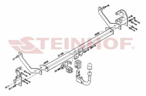 Hak holowniczy Steinhof  Citroen C5 Sedan 2008-
