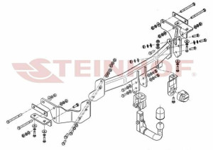 Hak holowniczy Steinhof  Hyundai Santa Fe III 2012-2018