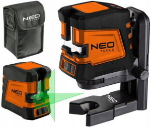 Neo Laser Krzyżowy Poziomica 20m Zielony 75-107