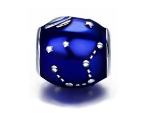 Srebrny Koralik Charm Beads Gwieździste Niebo Star