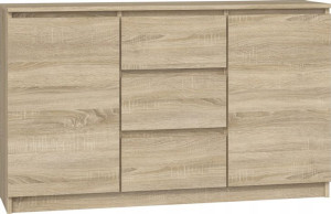 Komoda 2d3s 120cm Dąb Sonoma Szuflady Drzwi Salon