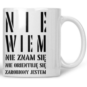 Kubek Nie wiem nie znam się