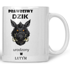 Kubek Prawdziwy dzik urodzony w lutym