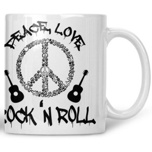 Kubek PEACE LOVE Rock and roll