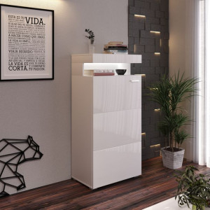 Witryna szafka VANCOUVER W9.410 biały POŁYSK LED