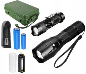 2x LATARKA Taktyczna LED CREE XM-L T6 i Q5 ZOOM