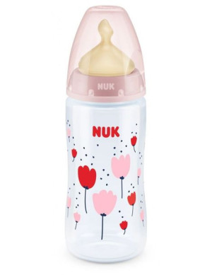 Butelka NUK FC+ 300 ml smoczek lateks M (0-6m) z czujnikiem temperatury