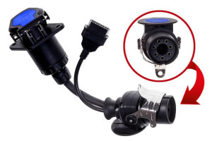 Adapter EBS ISO 7638 OBD 2 Kabel Naczepa Autocom