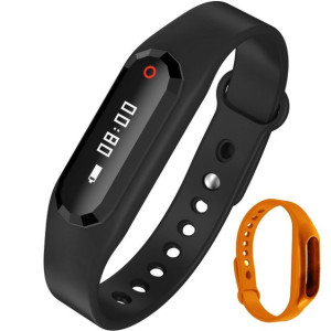 Pomarańczowy smartband opaska fitness smartwatch z pulsometrem